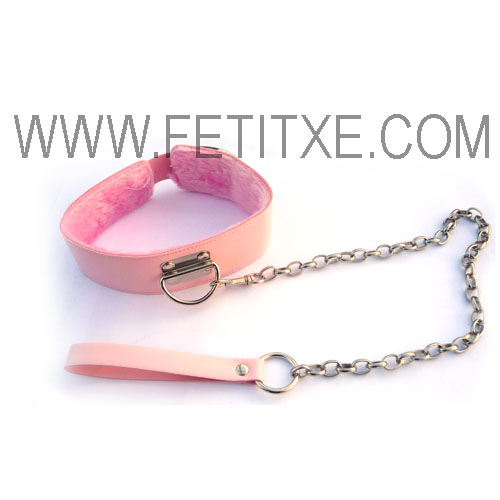 COLLAR GATITO COLOR ROSA CON CADENA 8711